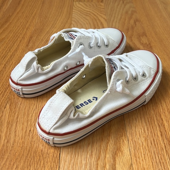 Converse Chuck Taylors Sneakers White Size 1 Juniors Slip On - Picture 6 of 12